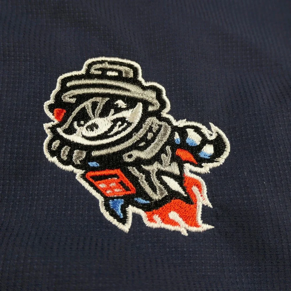 MiLB Rocket City Trash Pandas Under Armour Jacket Mens Medium Blue Windbreaker